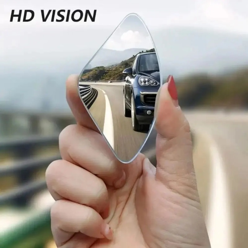 High Definition Universal Fit Glass Car Wide Angle Blind Spot Mirror 360° Adjustable