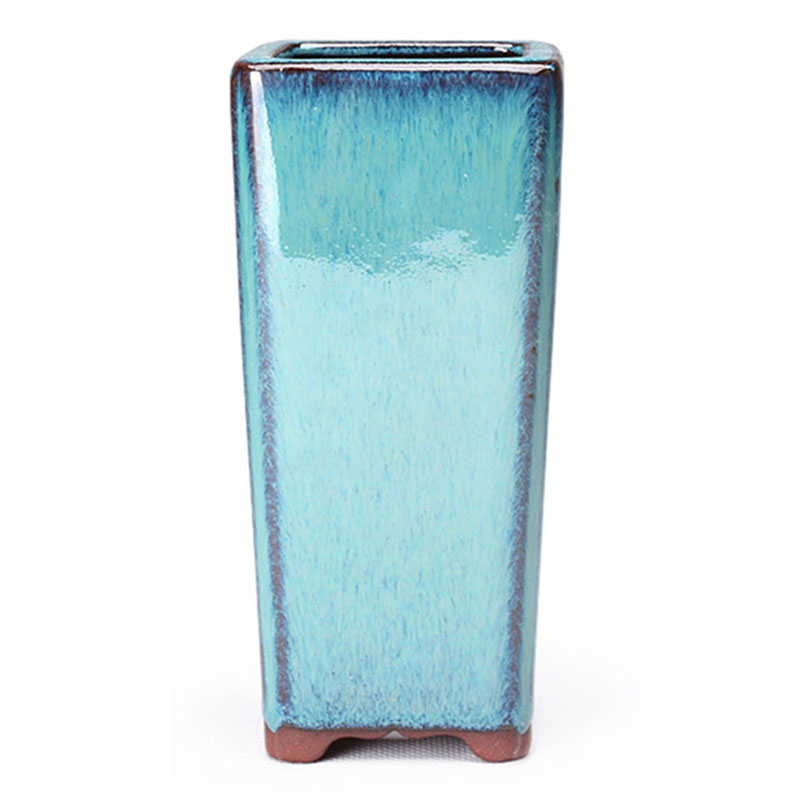 Handcrafted Ceramic Succulent Planter Tall Vase with Drainage Hole for Indoor Outdoor Decor
