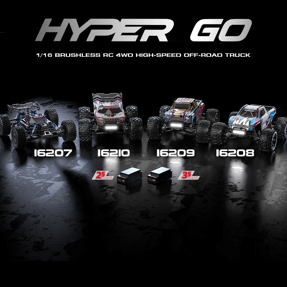 Hyper GO 1/16 Scale Brushless RC Car – High-Speed 4WD Off-Road Racing Truck