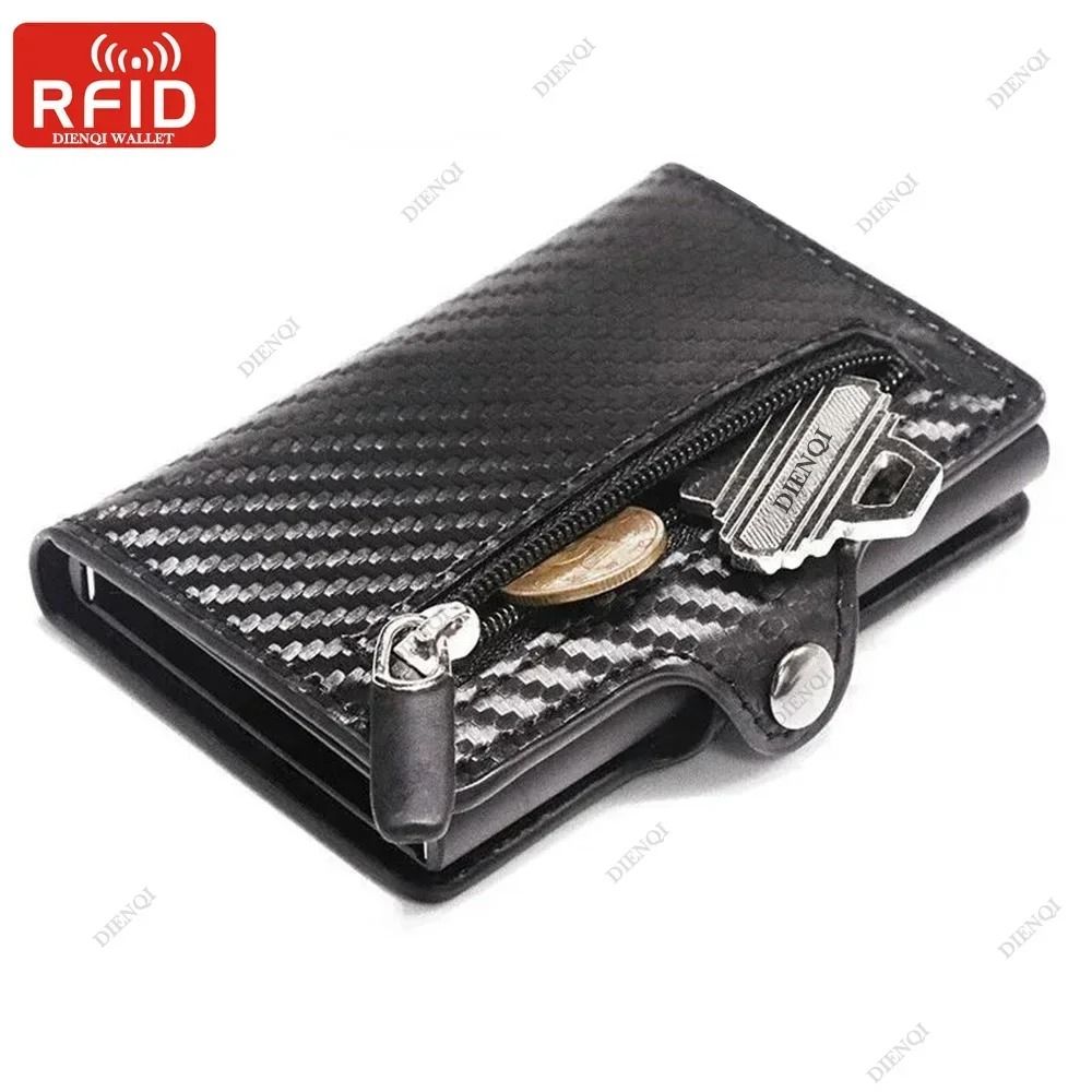 Carbon Fiber RFID Blocking Metal Credit Card Holder Wallet