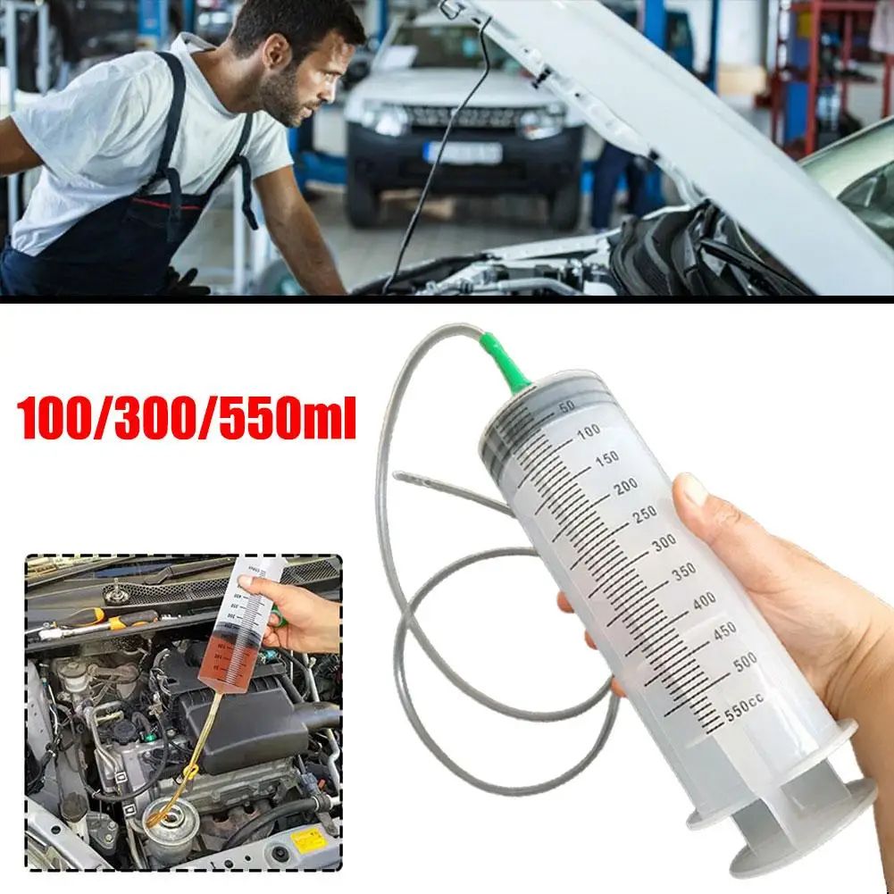 FlowMax Large Capacity Syringe Pump – Measuring Oil & Liquid Transfer Tool with Hose