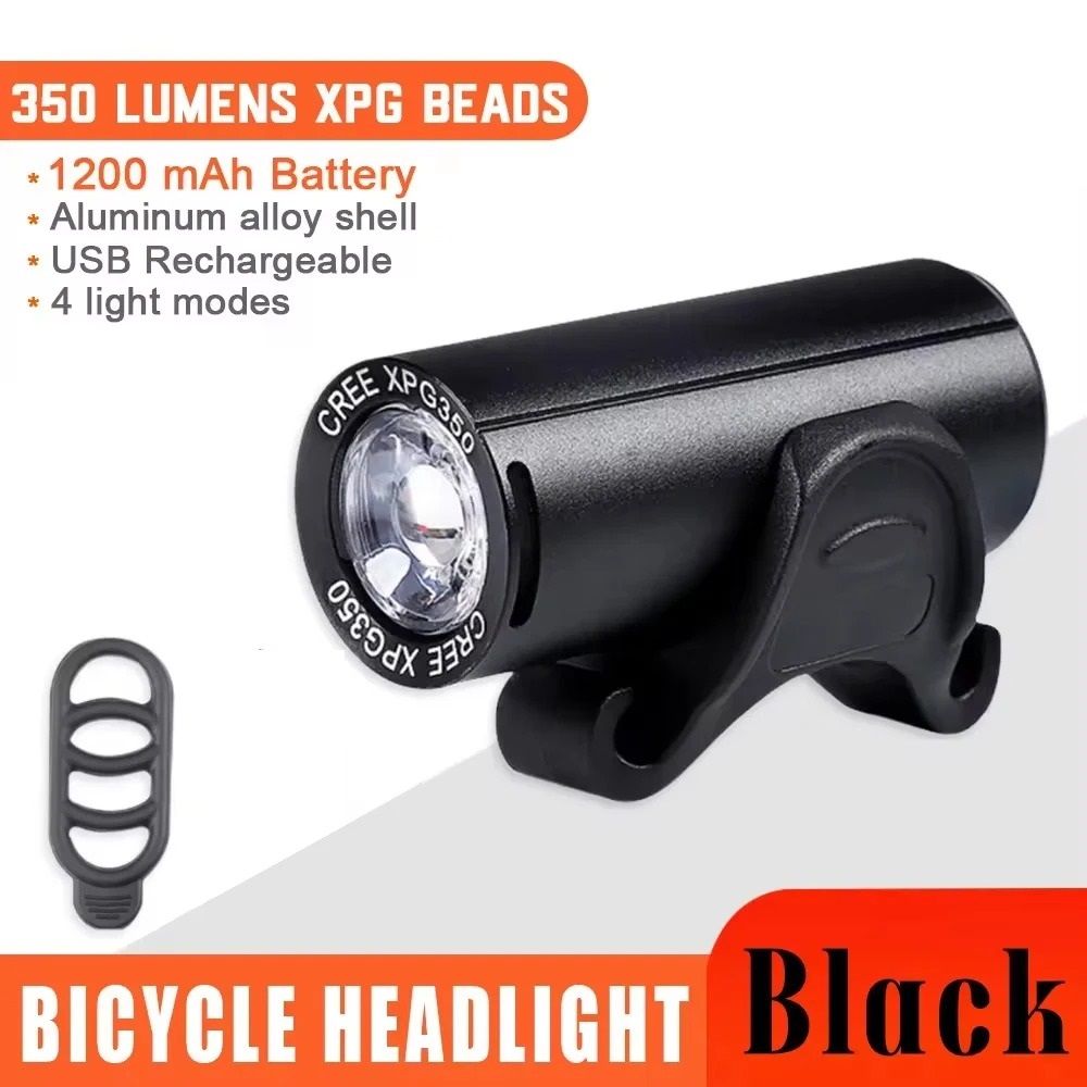 USB Rechargeable Mini Bicycle Front Light Waterproof LED Headlight