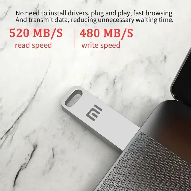 High Speed USB 3.2 Flash Drive with Type-C and USB-A Dual Interface Waterproof Metal Design