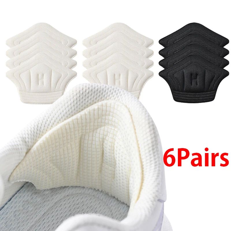 6 Pair Adjustable Heel Pads Cushioned Insoles for Sport Shoes
