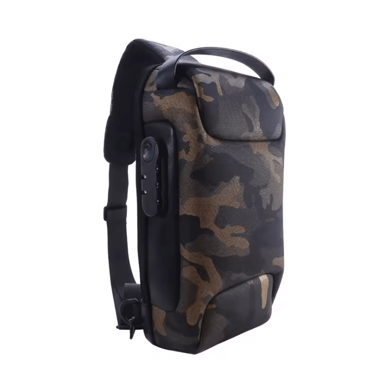 Mens Crossbody Bag with USB Charging Waterproof Anti Theft Shoulder Pack