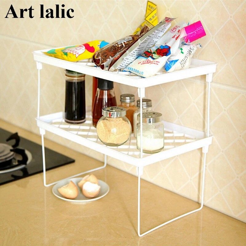 Space-Saver Snap-Fit Multi-Layer Kitchen Organizer Shelf