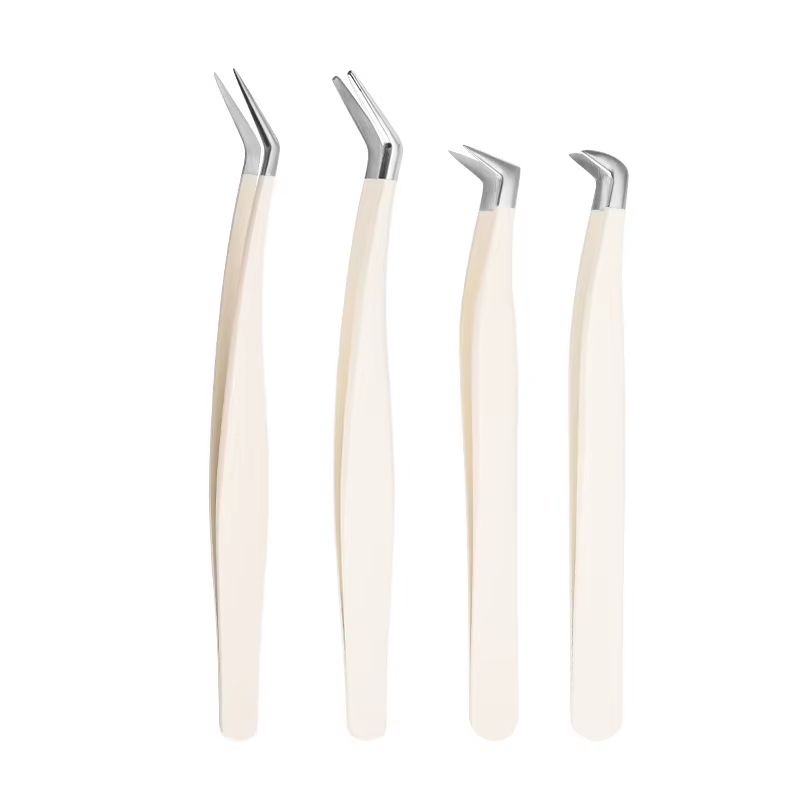 Premium Stainless Steel Eyelash Extension Tweezers Rose Gold