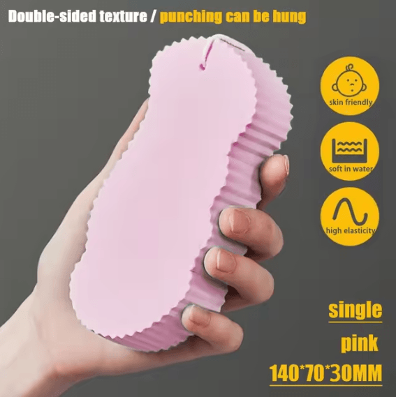 Soft Sponge Body Scrubber – Gentle Exfoliating Bath & Shower Scrub Sponge