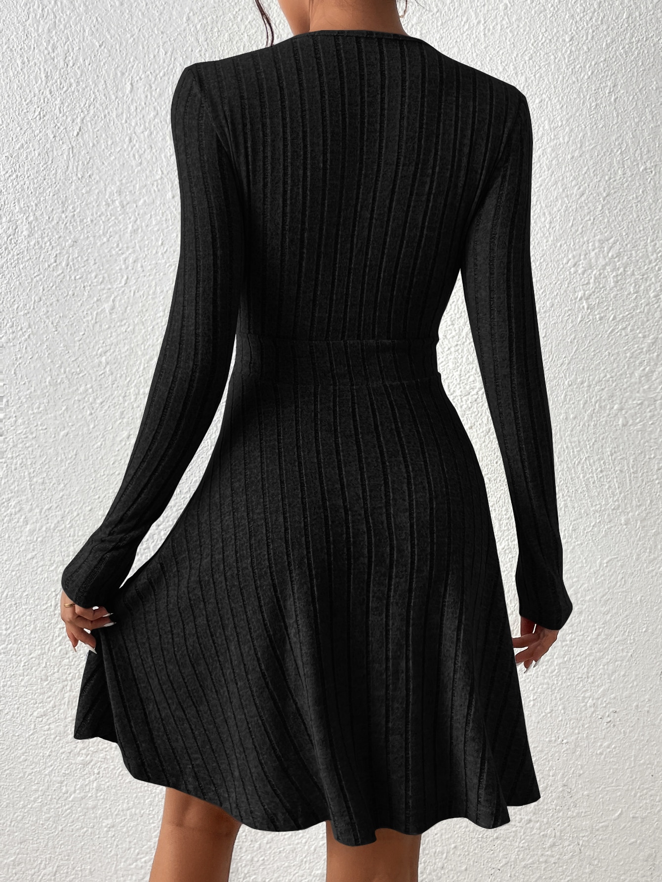 Short Bag Hip Little Black Dress, Sheath Dress Waist Slimming Inside for a Sleek Look