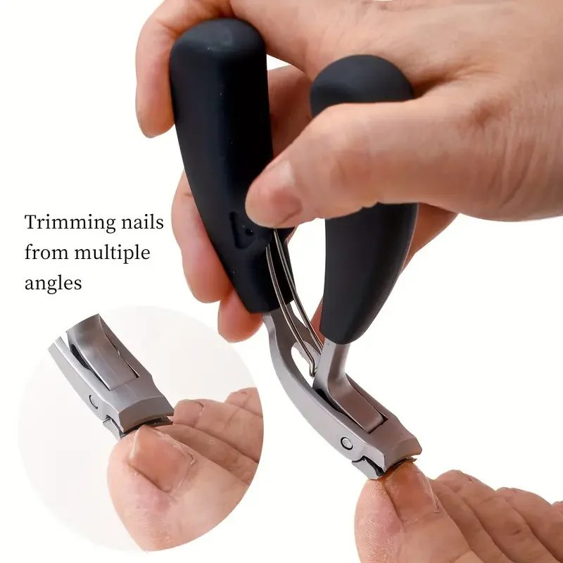 Wide Fingernail Clipper, Arc Blade Manicure Scissors, Heavy-Duty Nail Clippers, Prevent Splashing Thick Toenail Cutter