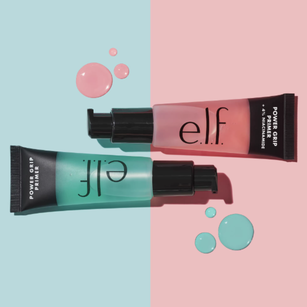 Niacinamide Brightening Hydrating Gel Primer, ELF Primer Gel 4%, Hyaluronic Acid Moisturizing Pre Makeup, Oil Control