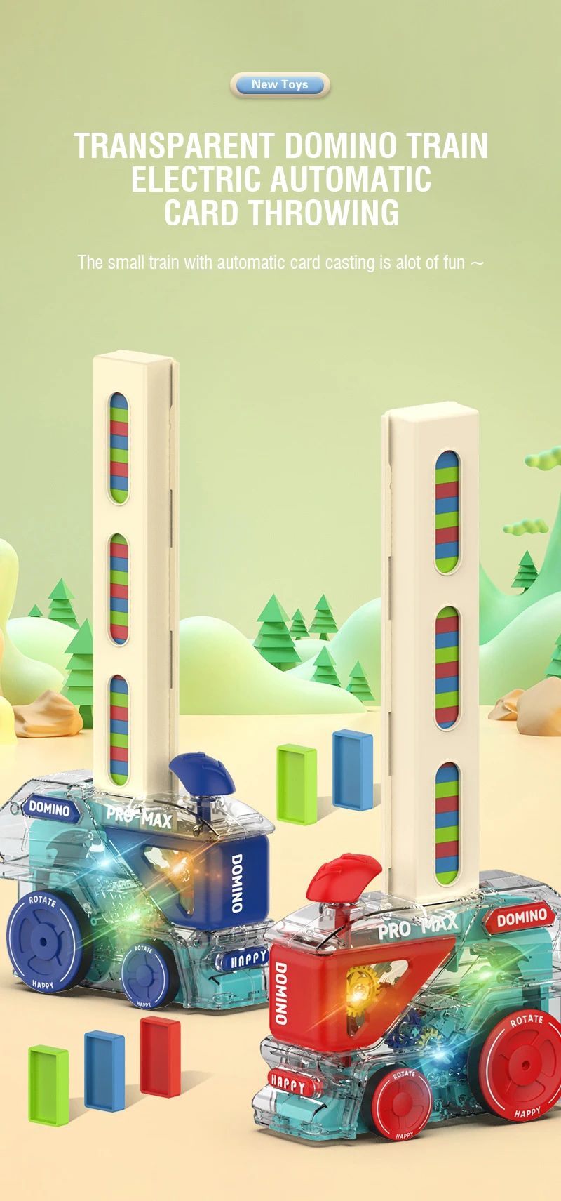 Automatic Domino Train Building Toy