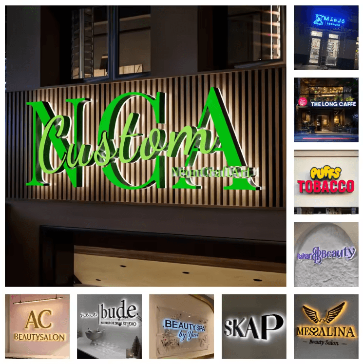 Custom LED Backlit Letter Sign – 3D Illuminated Business Logo & Storefront Signage
