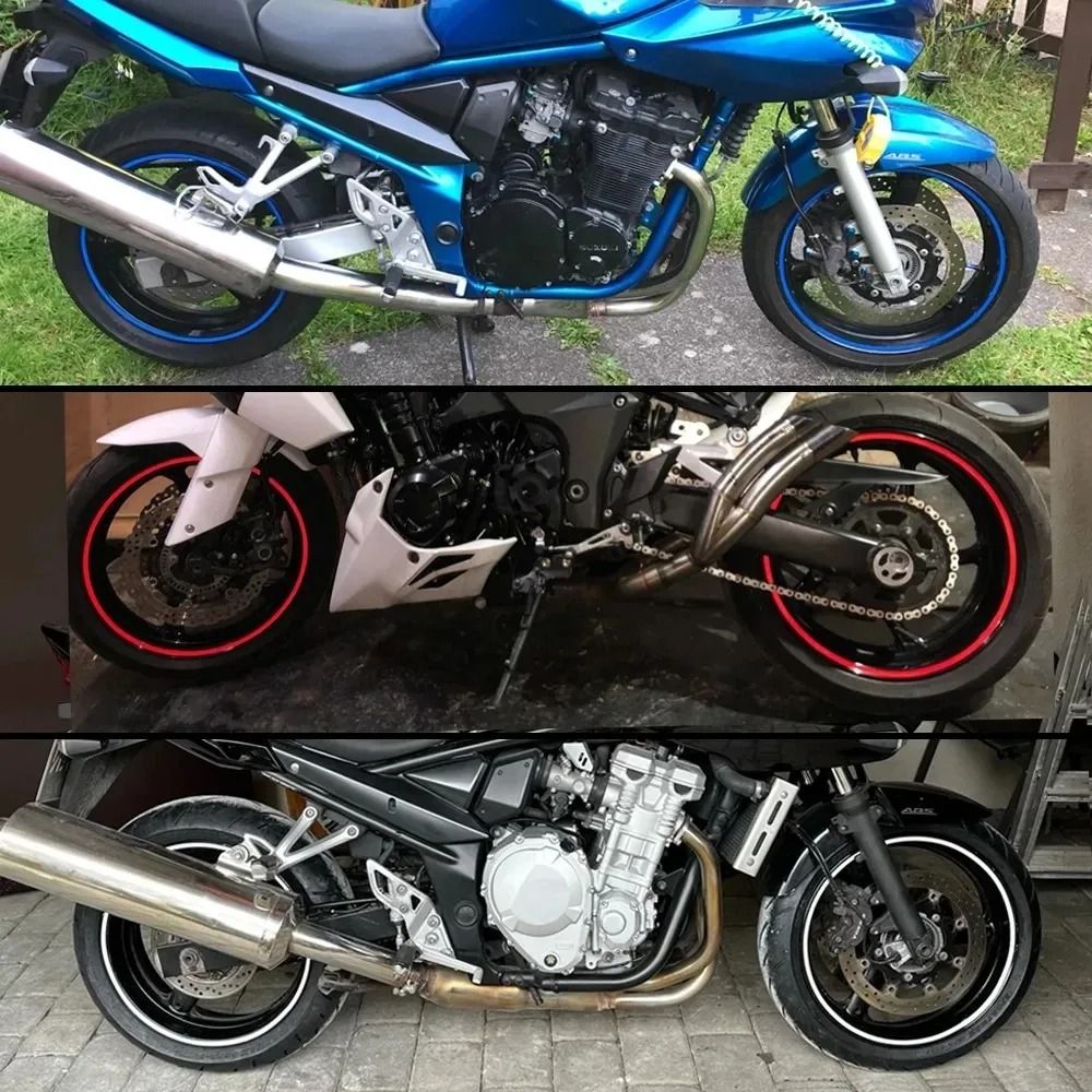 16-Piece 18-Inch Wheel Rim Stickers | Reflective PVC Tire Decals for Motorcycle Modification