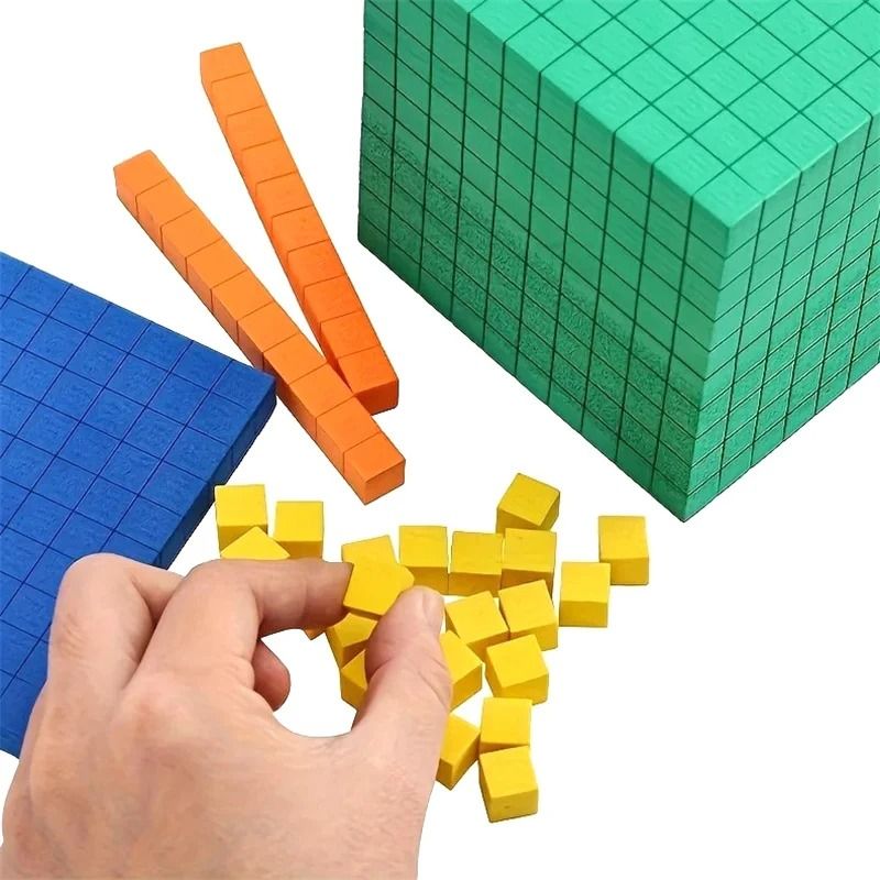 Ten Blocks Complete Math Counting Cubes Set for Kids Learning