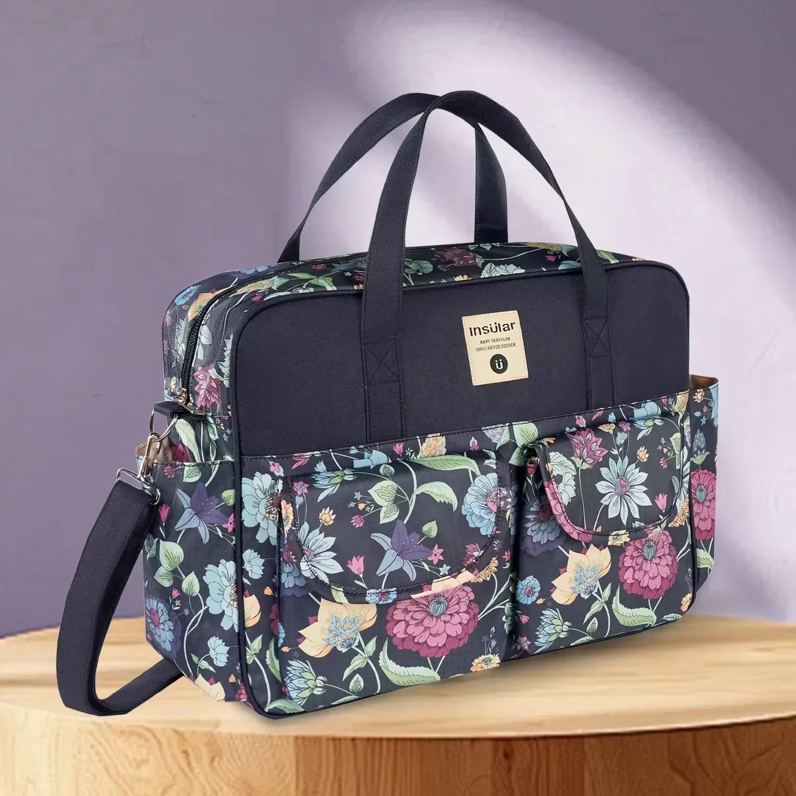 Large Capacity Waterproof Mommy Diaper Bag Messenger & Crossbody Tote