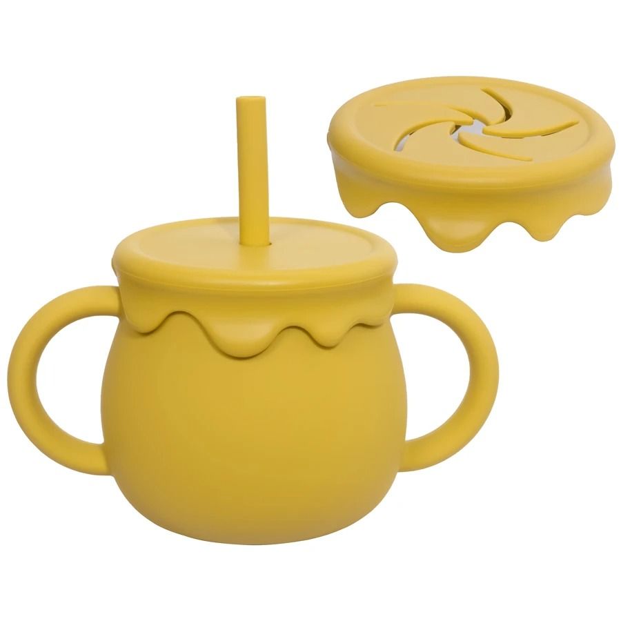 Bloom-Sip 2-in-1 Silicone Snack & Sippy Cup