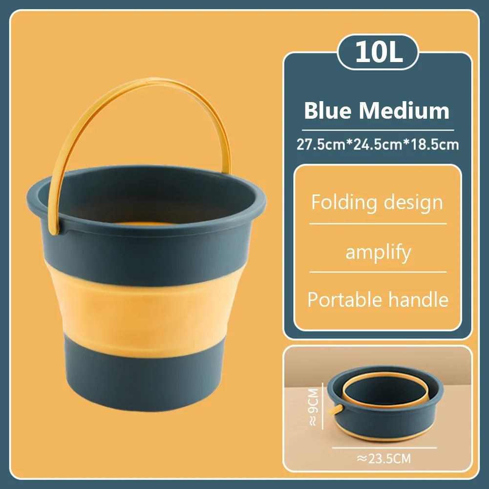 Foldable Rectangular Mop Bucket Large Laundry Washing Basin