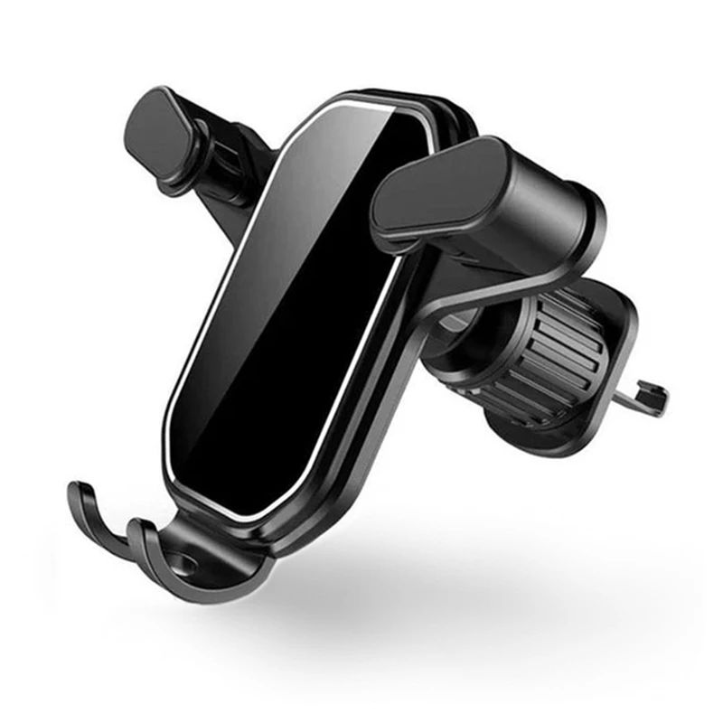 Universal Car Phone Holder Gravity Air Vent Mount with Hook Base – Secure One-Hand Smartphone GPS Stand