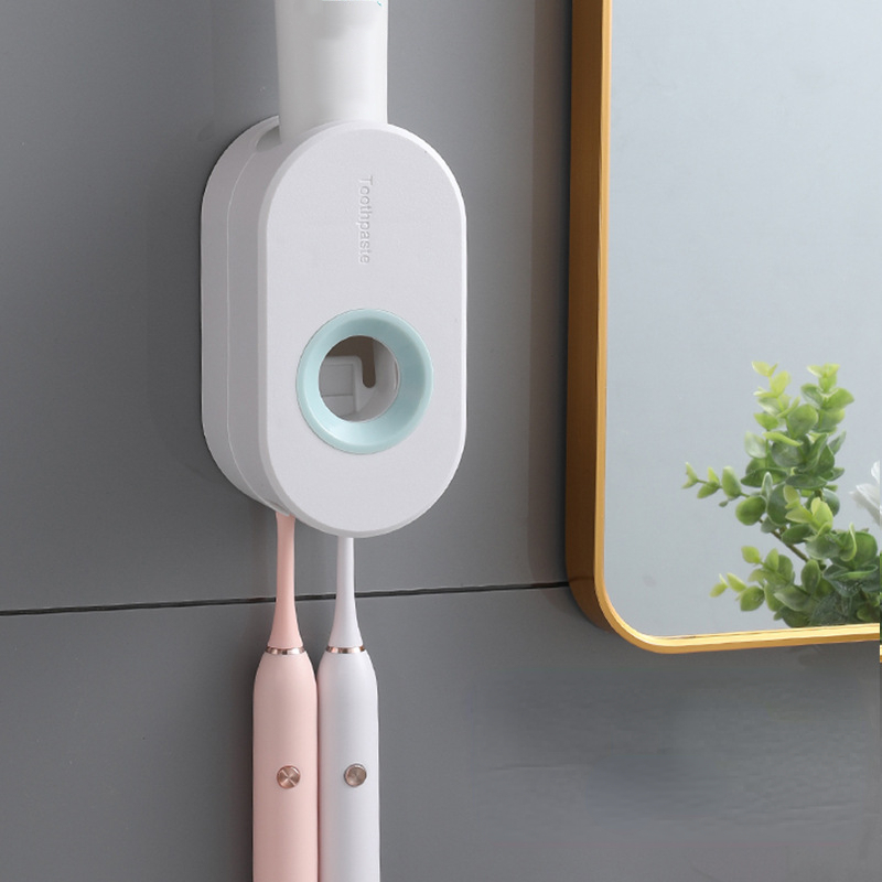 Automatic Toothpaste Dispenser Squeezer Bathroom Dust-proof Wall-mounted Holder