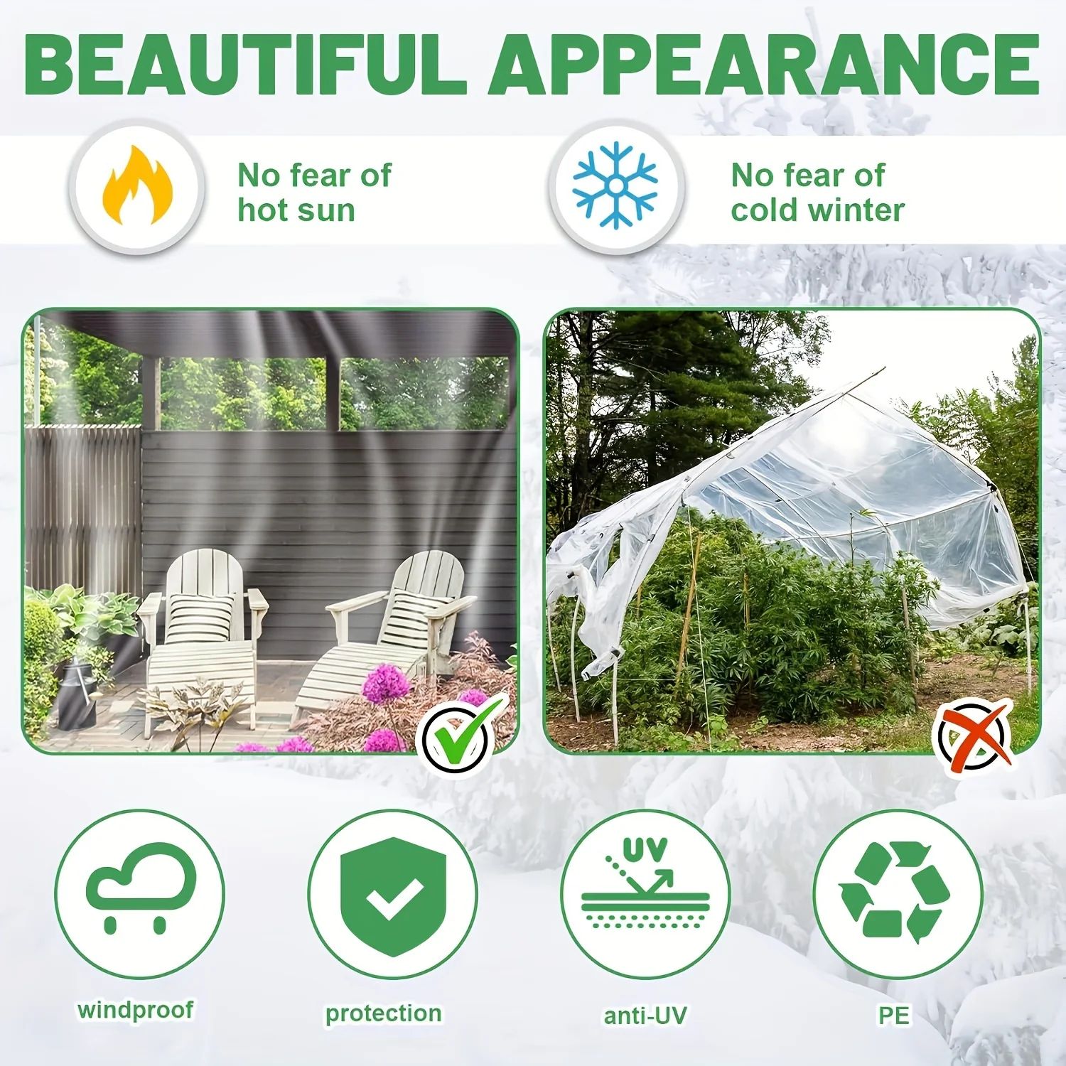 Clear Waterproof Tarp With Grommets