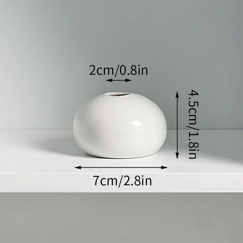 Korean Style Ceramic Bud Vase Mini Single Stem Flower Decor