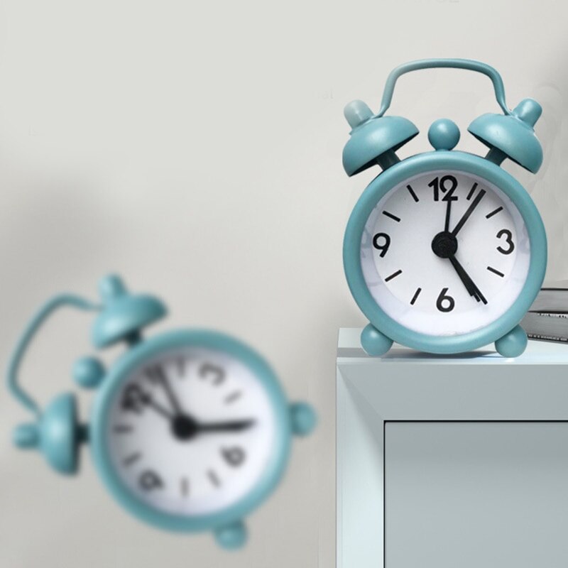 Portable Travel Alarm Clock, Mini Metal Electronic Alarm Clock, Bedside Clock for Students