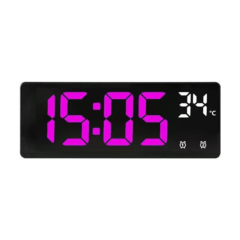 Voice Activated Digital Alarm Clock with Temperature Dual Alarm Snooze and Night Mode