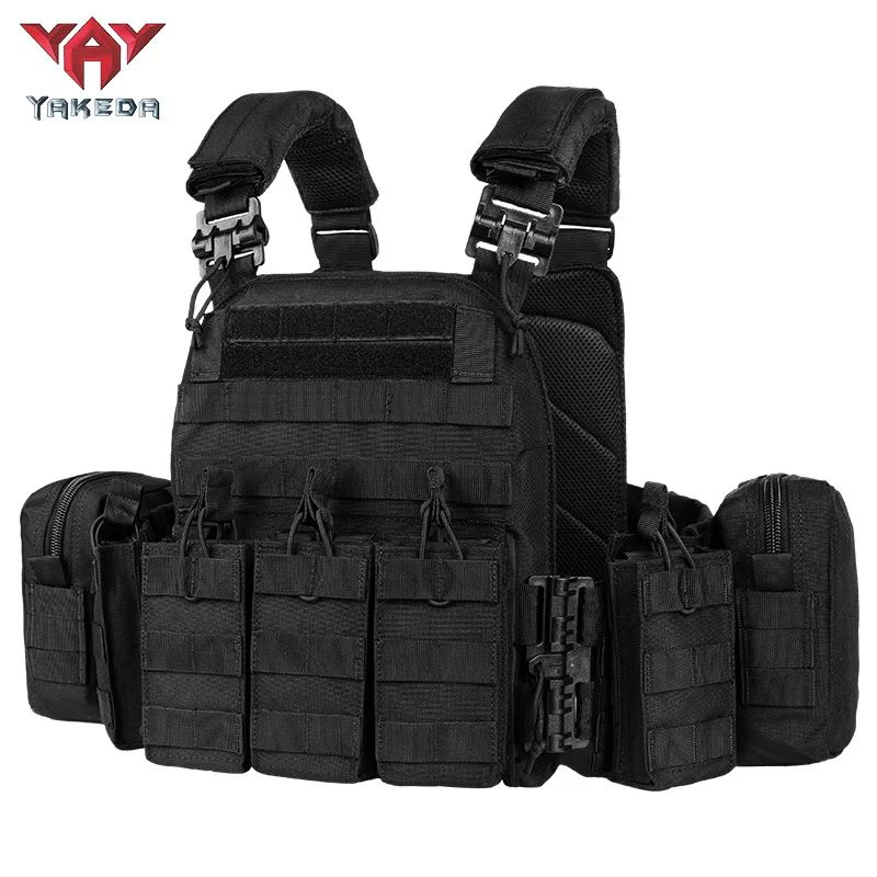 YAKEDA Quick-Release Tactical Training Vest – Breathable, Wear-Resistant MOLLE Expandable Vest