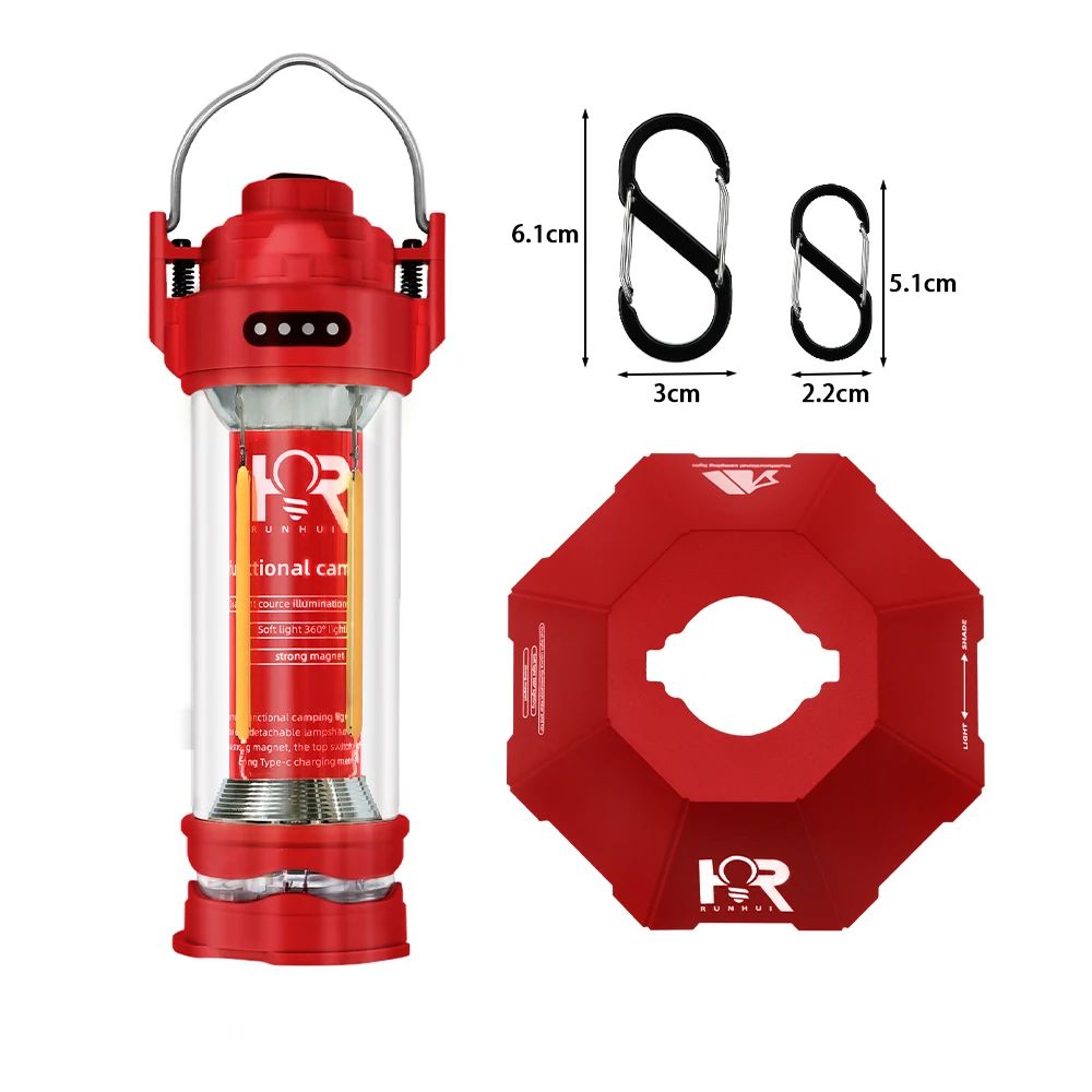 DOTWISE Retro LED Camping Lantern with 3000mAh Rechargeable Battery