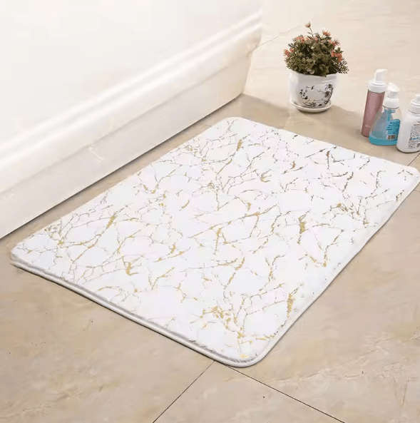 Modern Non Slip Bath Mat Washable Rectangle Floor Rug Soft Absorbent Bathroom Doormat for Bedroom Living Room