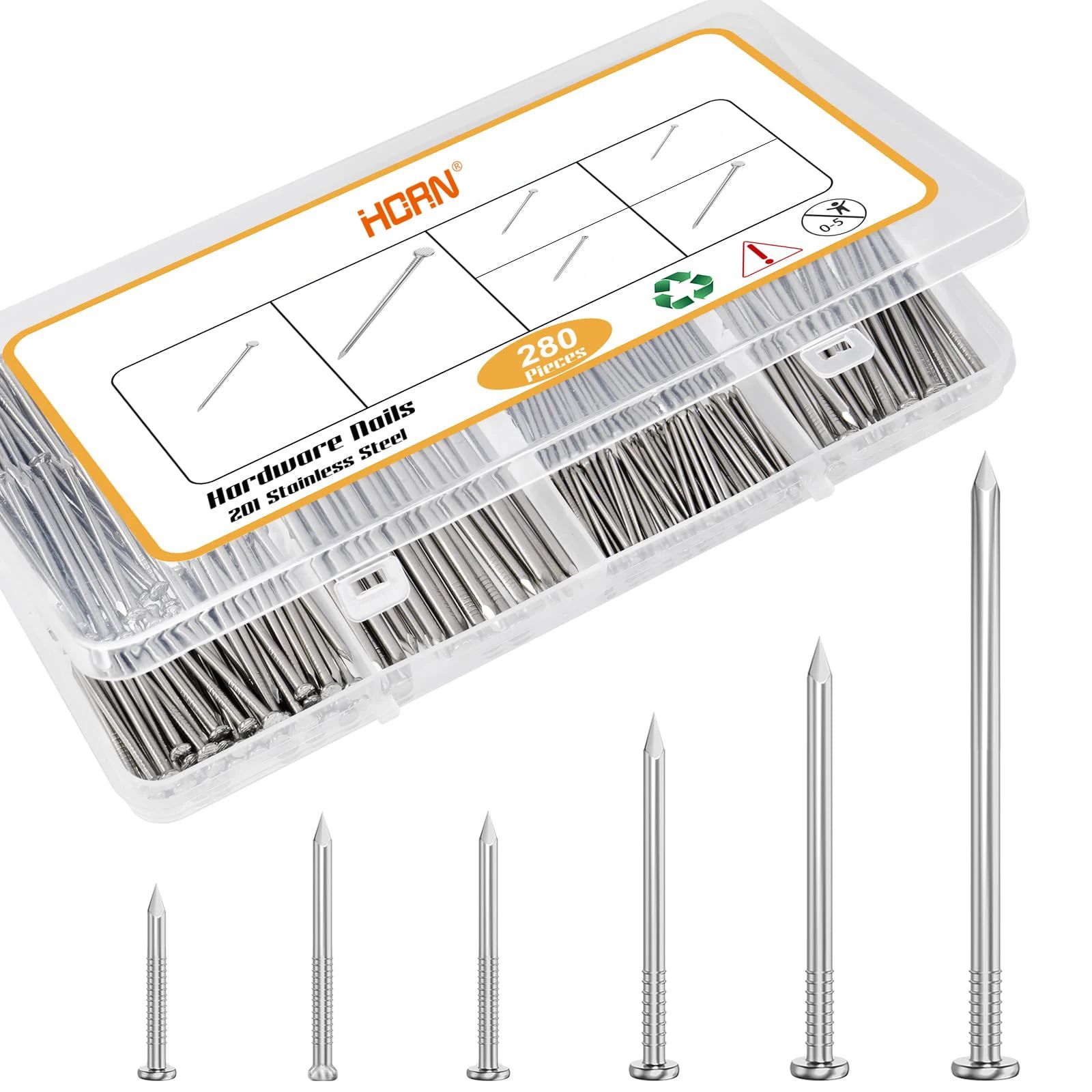 Premium Steel Round-Head Tacks for Jewelry Box Hinges - 280-Piece Set