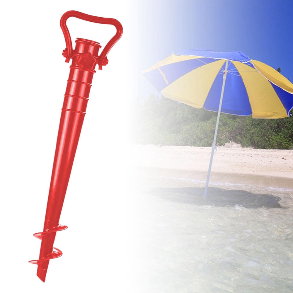 WindSecure Beach Umbrella Anchor Spiral Stand for Sand Grass and Patio