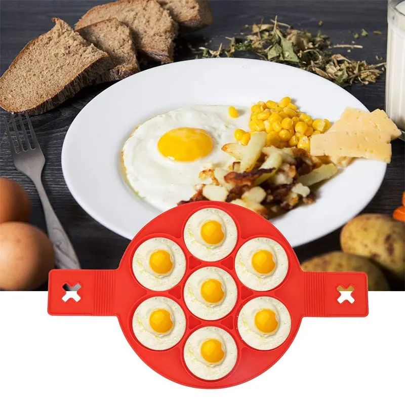 Silicone Pancake Egg Ring Mold – Nonstick Fried Egg & Omelet Cooking Rings