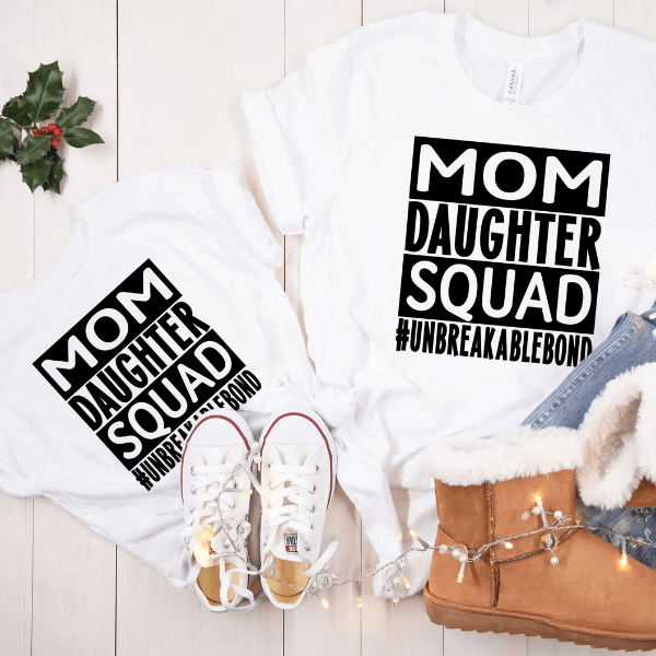 Mommy and Me Matching Shirts Mother Daughter Squad Cute Family Tee Unbreakable Bond Gift