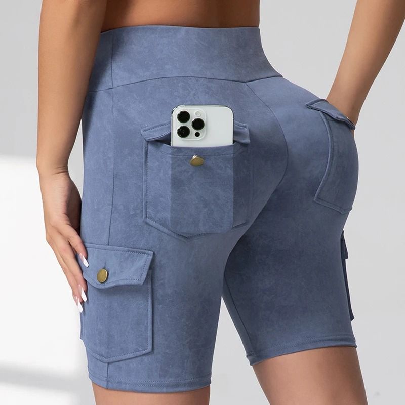 Womens Butt Lifting Leggings with Side Pocket and Washed Print Design