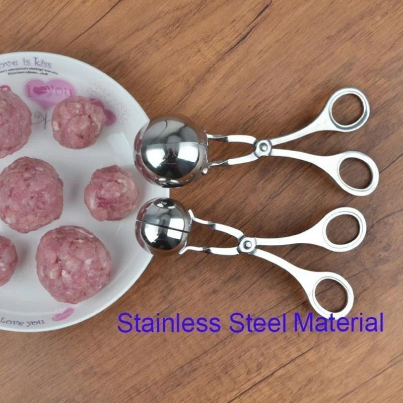 Stainless Steel Meatball & Rice Ball Maker – Non-Stick Handheld Shaping Tool