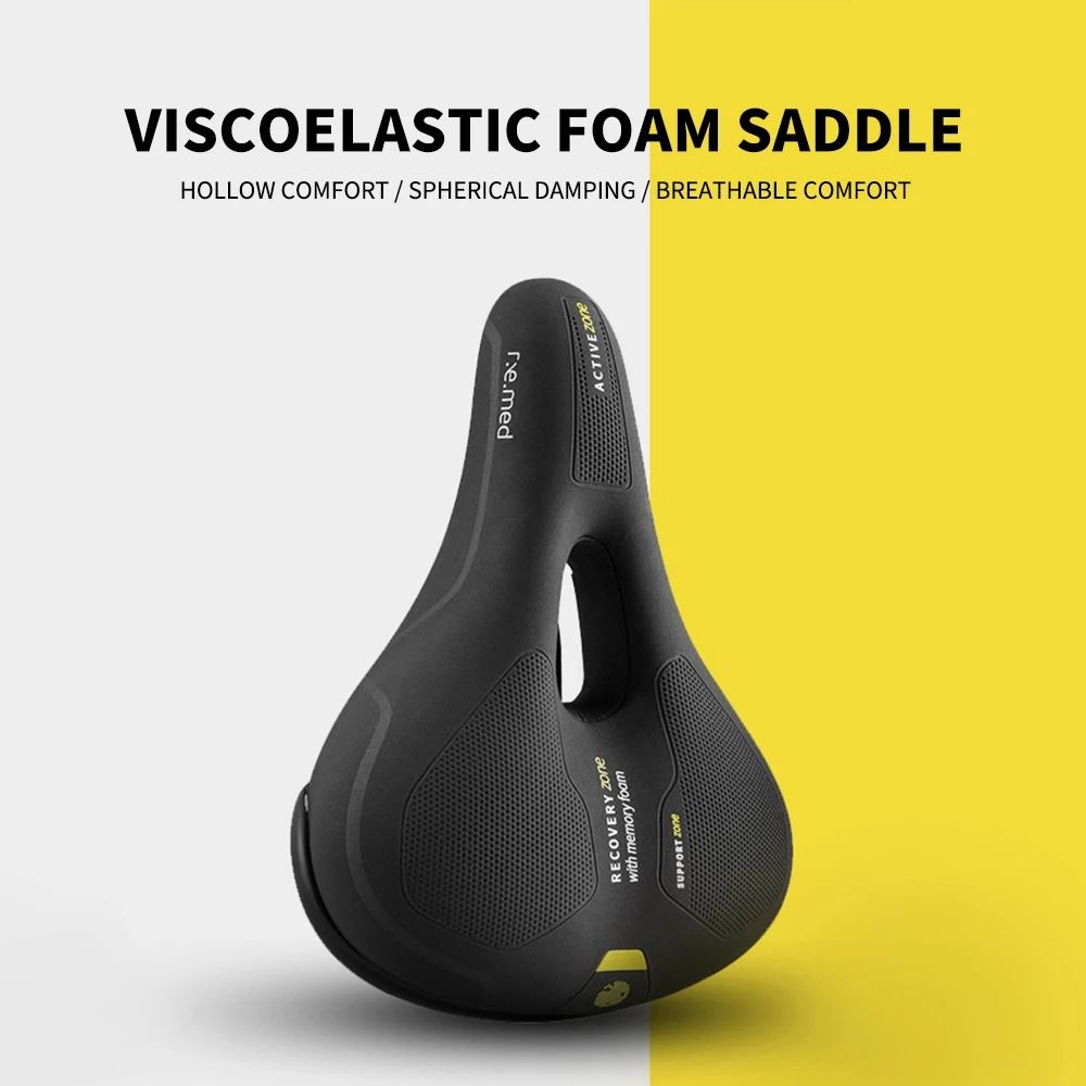 Comfort Bicycle Saddle with Memory Foam Cushion for Mountain and Road Cycling