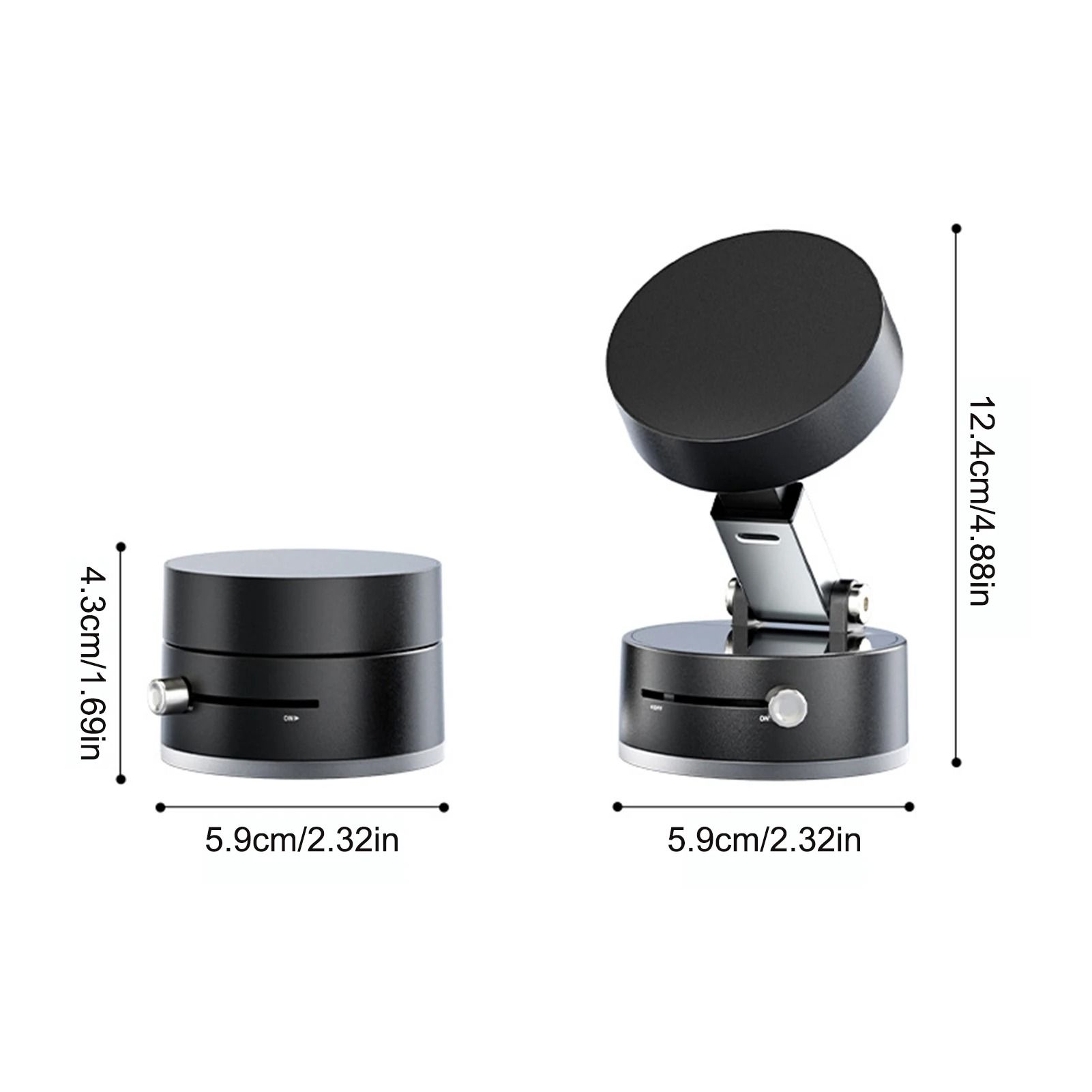 Vacuum Magnetic Car Phone Holder – Double-Sided Foldable Auto Bracket