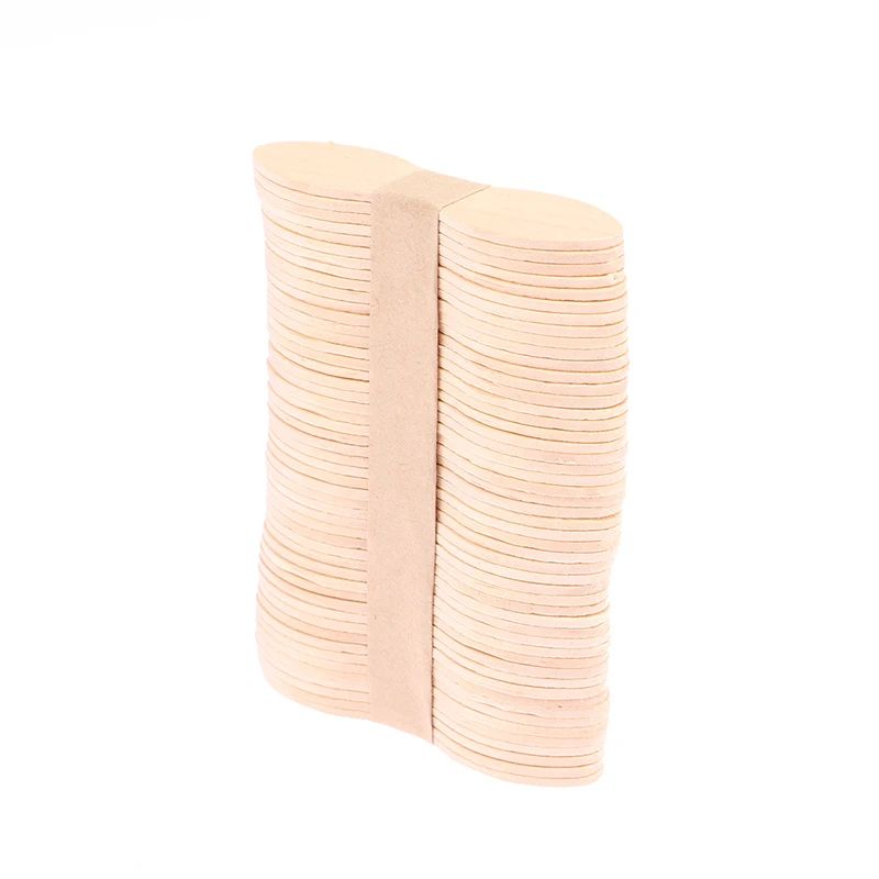 50 Pcs Disposable Wooden Waxing Sticks Body Hair Removal Spatula