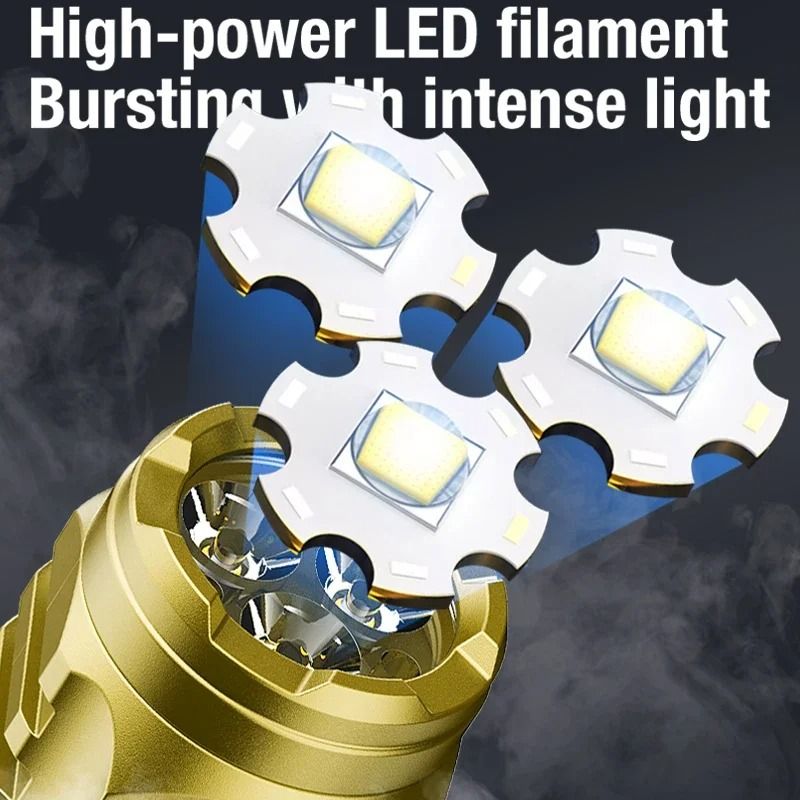 USB Type C Rechargeable Waterproof LED Work Flashlight