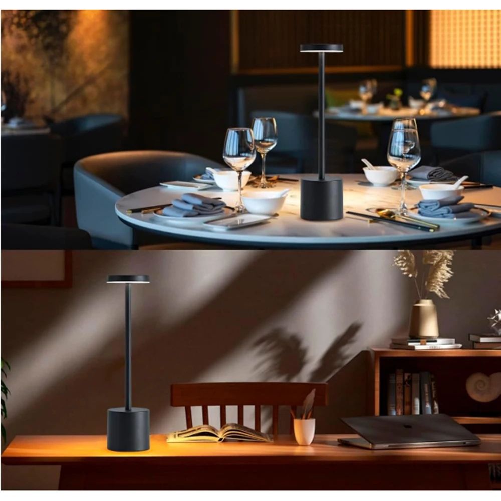 Rechargeable Cordless LED Table Lamp – 3-Color Dimmable Touch Bedside Lamp
