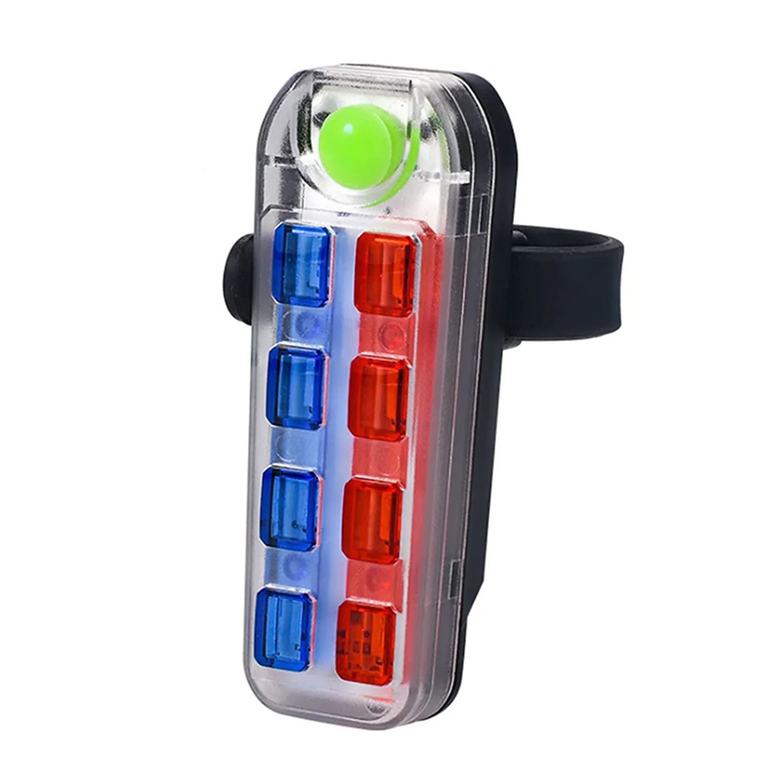 USB Rechargeable Bicycle Rear Safety Tail Light with Red and Blue LED
