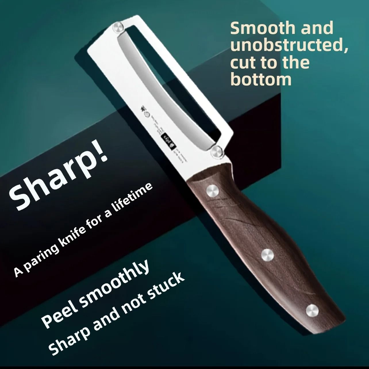 Stainless Steel Fruit and Vegetable Peeler with Wooden Handle
