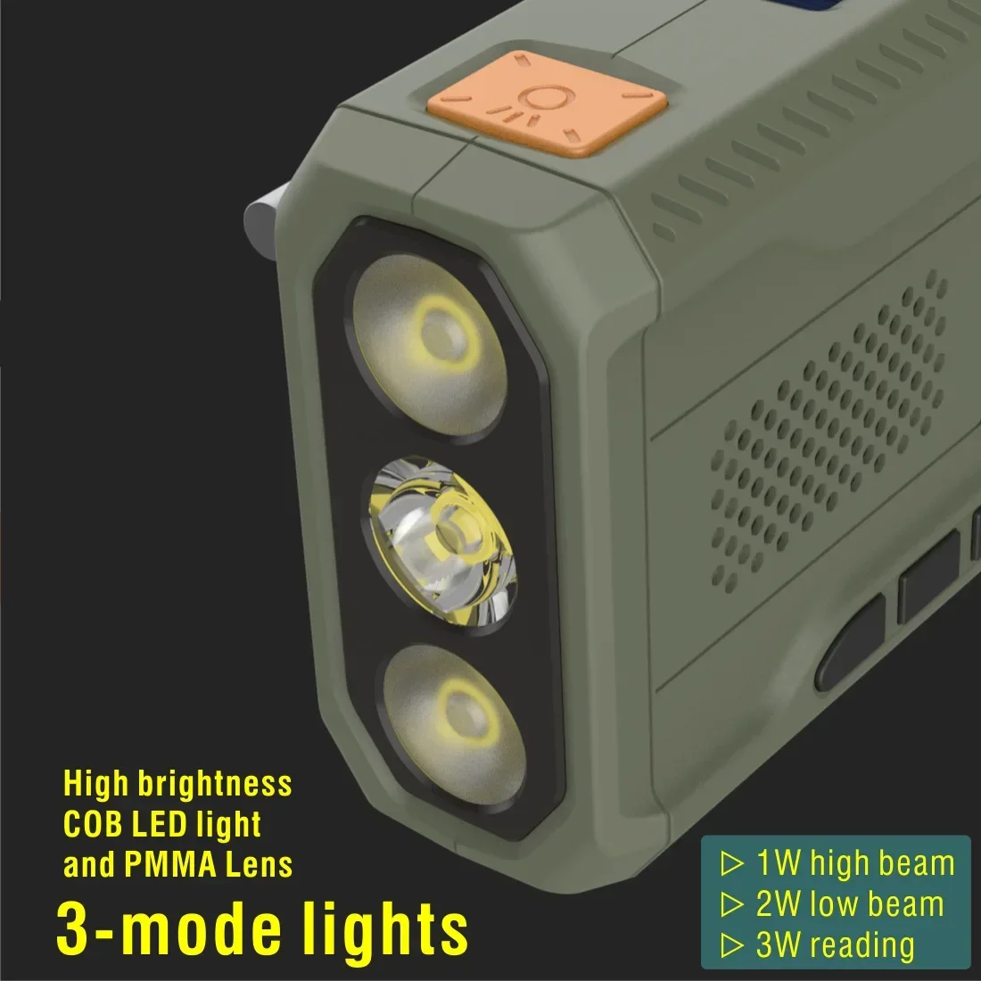Bluetooth Solar Emergency Radio with Hand Crank & Flashlight Portable Outdoor Radio for Camping & Survival
