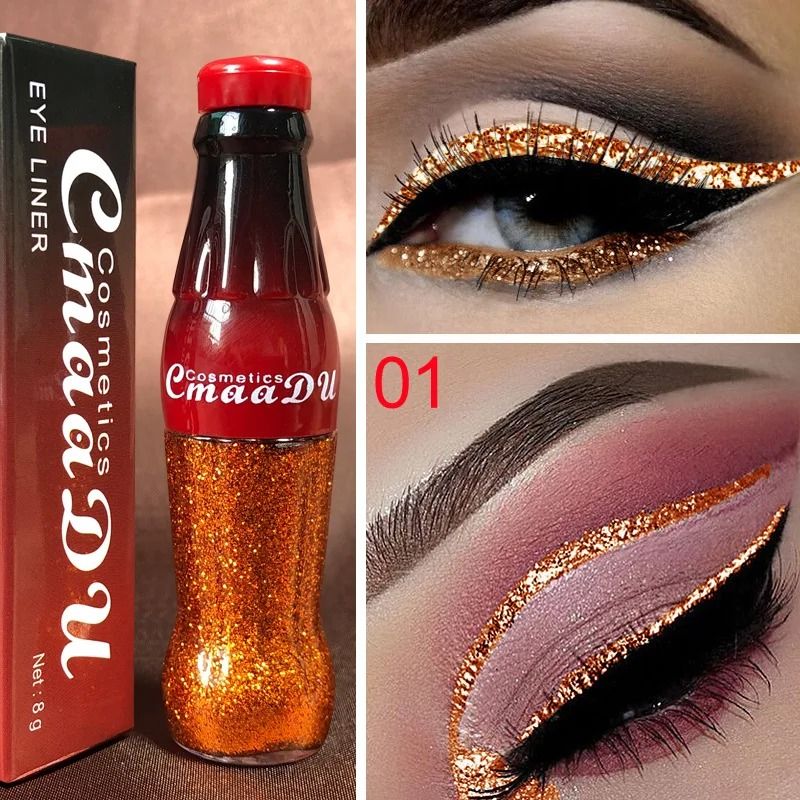 Waterproof Glitter Eyeliner Long Lasting Shimmer Eye Makeup