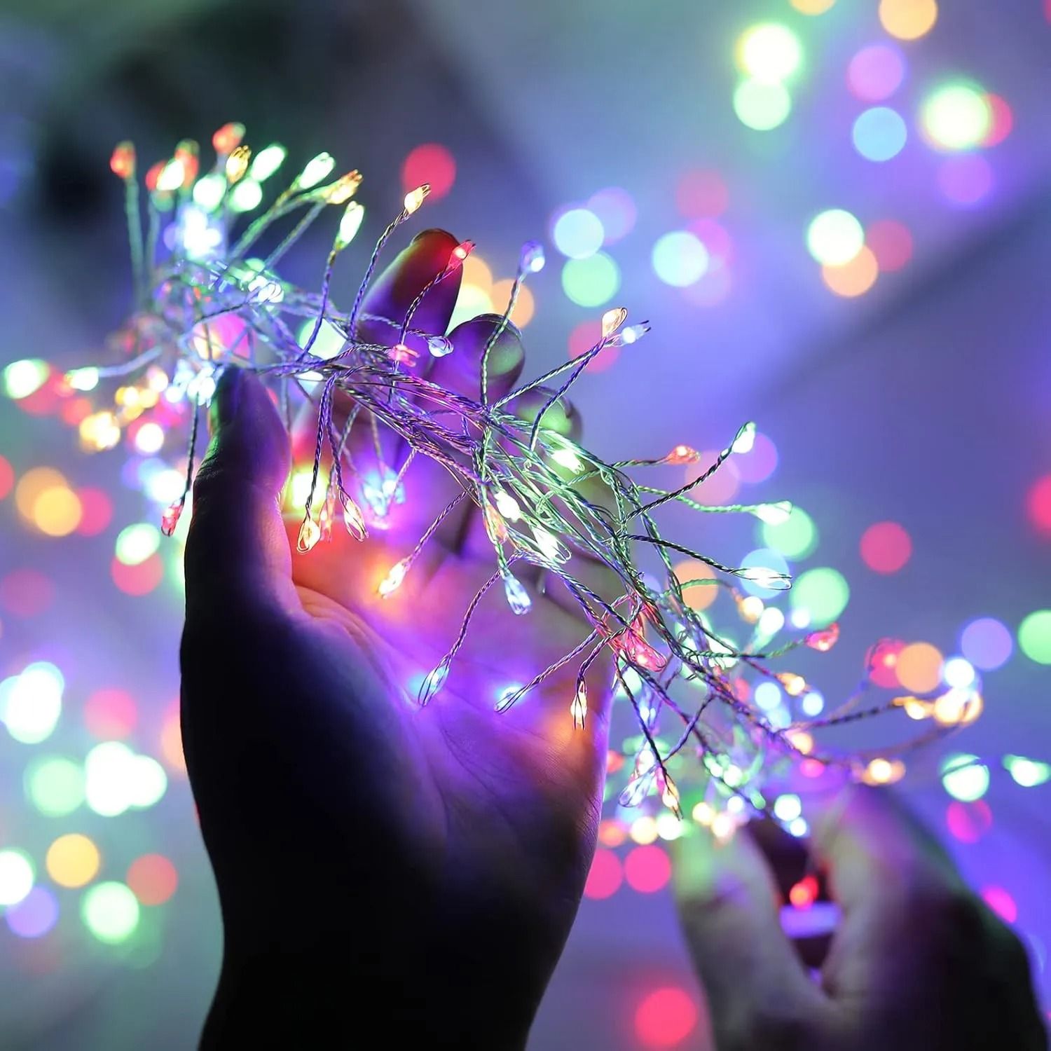 USB LED Firecracker String Lights with Remote Control