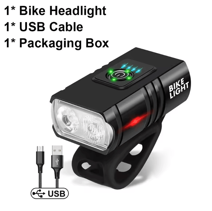 T6 LED USB Rechargeable Bicycle Headlight – High Beam Aluminum MTB Cycling Light Set