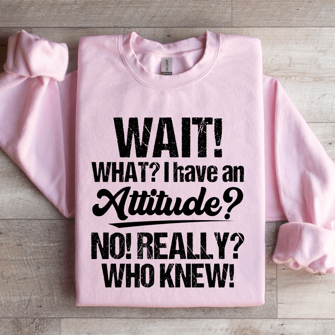 Wait What I Have An Attitude No Really Who Knew Sweatshirt