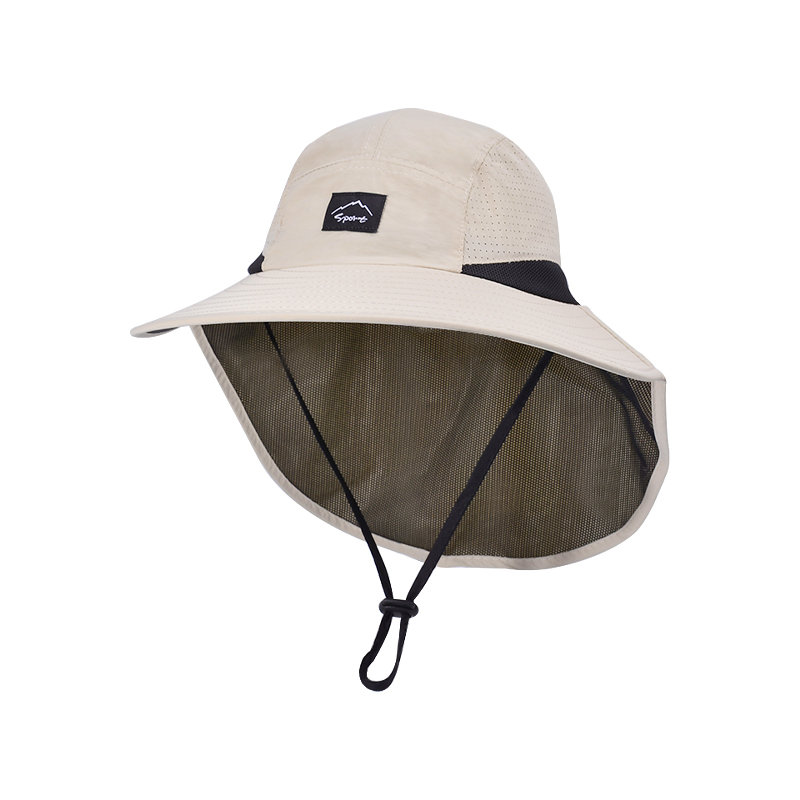 Unisex Xinbaoguan 9249 Summer Fisherman Hat, Large Brim, Quick-Dry Polyester Sunshade with Shawl Design